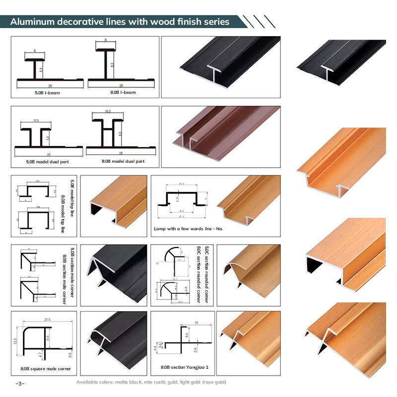 Linee decorative in alluminio che proteggono e decorano i bordi delle piastrelle