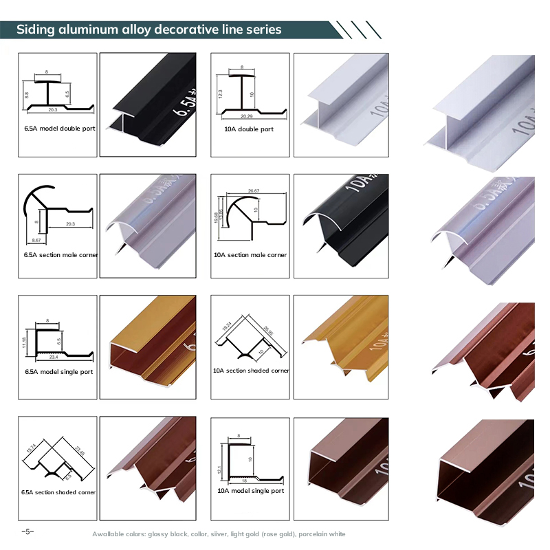 Linee decorative in alluminio che proteggono e decorano i bordi delle piastrelle