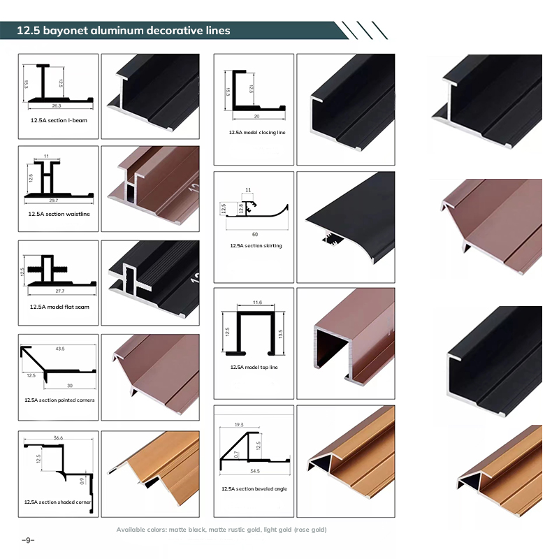 Linee decorative in alluminio che proteggono e decorano i bordi delle piastrelle