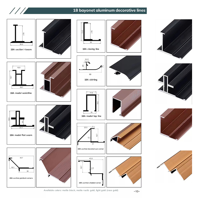 Linee decorative in alluminio che proteggono e decorano i bordi delle piastrelle