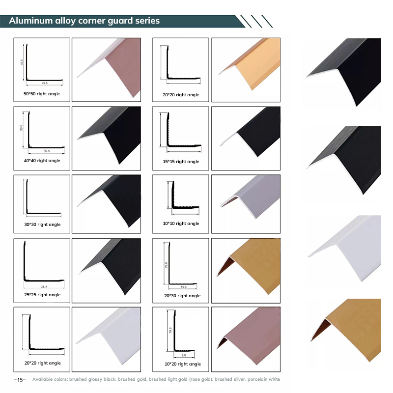 Linee decorative in alluminio che proteggono e decorano i bordi delle piastrelle