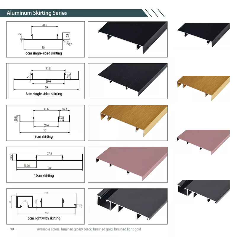 Linee decorative in alluminio che proteggono e decorano i bordi delle piastrelle